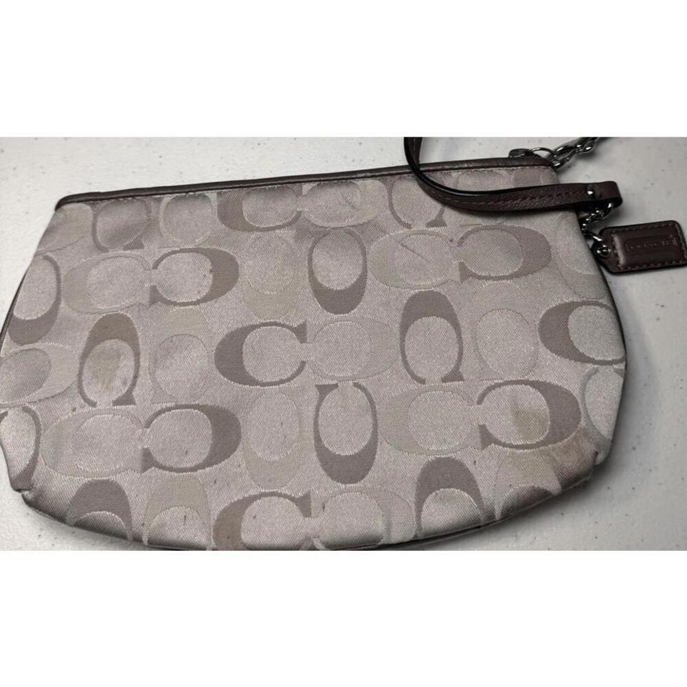 Coach Signature Print Wristlet Wallet - Picture 2 of 3